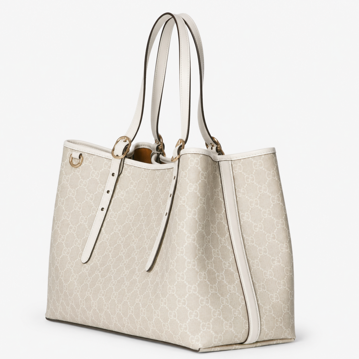 "GG" Ivory Monogram Tote