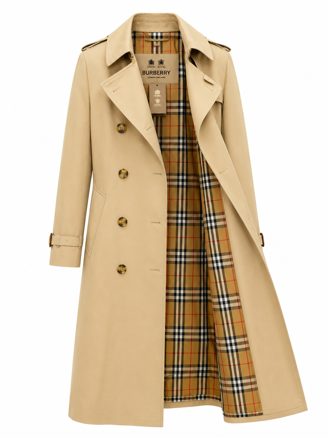 "BB" Classic Check Trench Coat