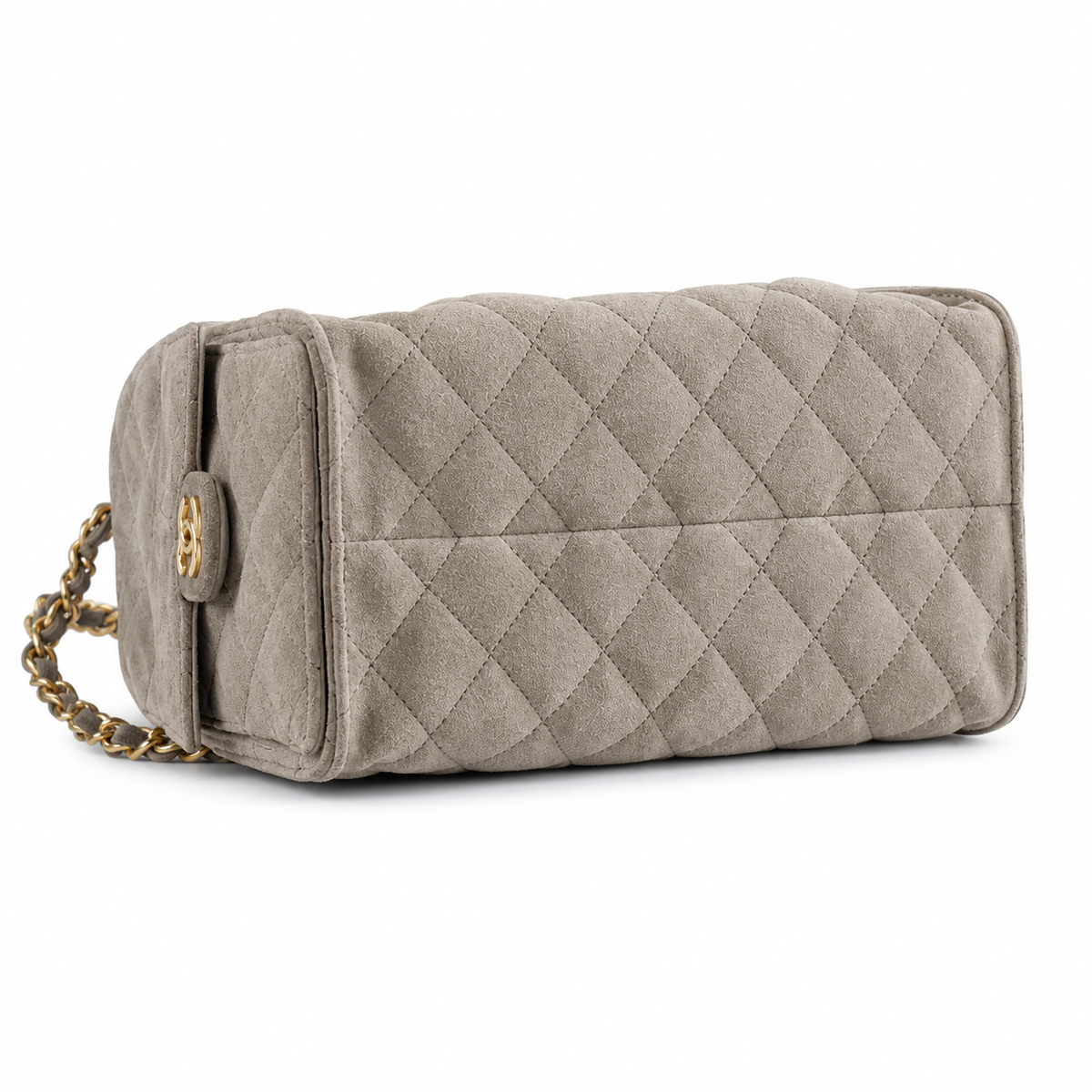 "CC" Quilted Bucket Bag