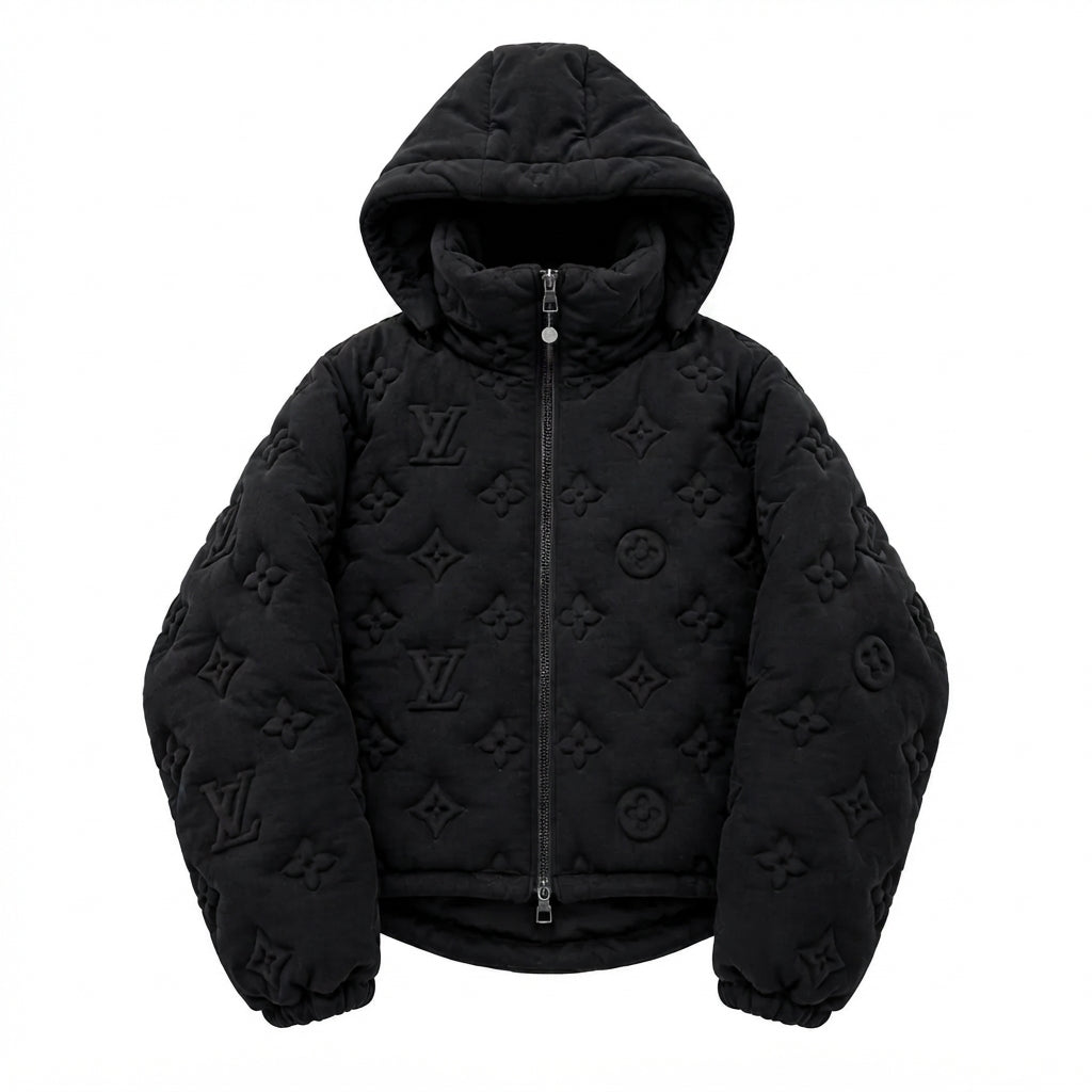 „LV“ Puffer Coat Schwarz